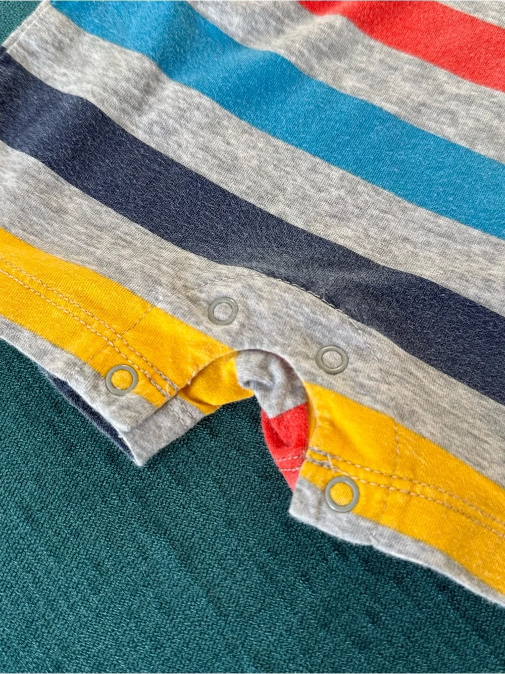 The Children's Place Colorful Striped Cotton Baby Tank Romper with Snaps 3-6M